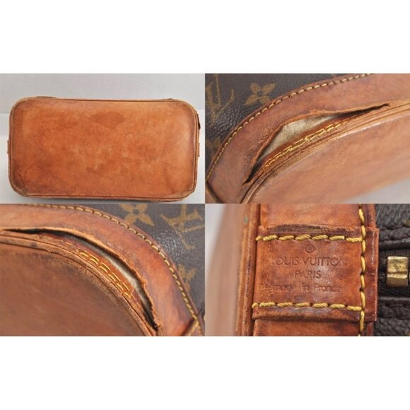 Authentic Louis Vuitton Monogram Alma Handbag Purse With Leather Trim - Picture 7 of 15